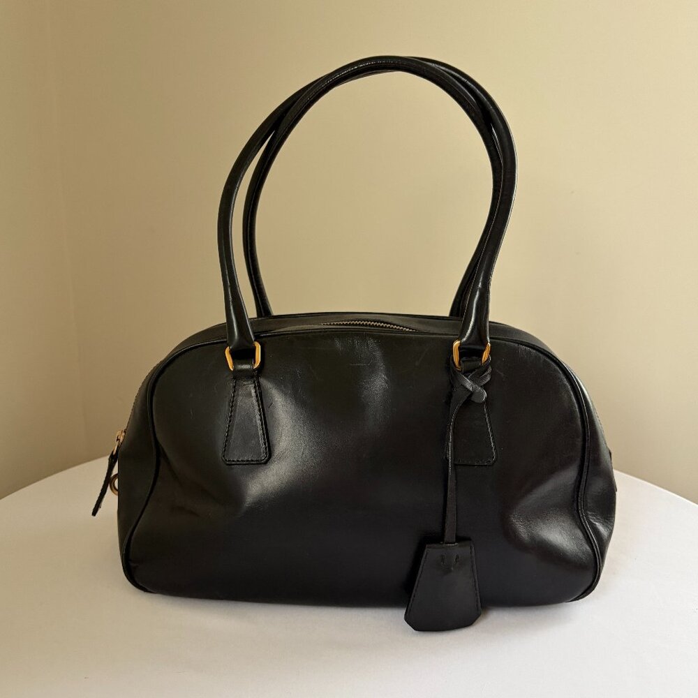 Vintage Prada Vitello Box Bauletto Bag
